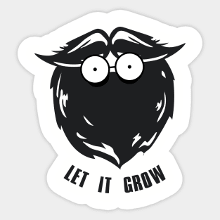 Let It Grow | No Shave November Sticker